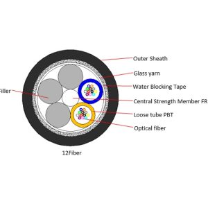 CABLE GYFTY 12FO, MM, OM3, DIELECTRICO