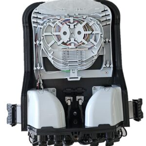 Caja HUB Precon FTTH 16 puertos c/splitter 1X8 y accesorios de montaje