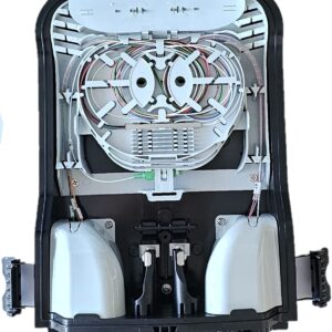 Caja HUB Precon FTTH 8 puertos c/splitter 1X8 y accesorios de montaje