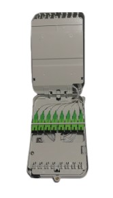 Caja Precon FTTH, 16 FO, Incluye 16 adaptadores SC/APC
