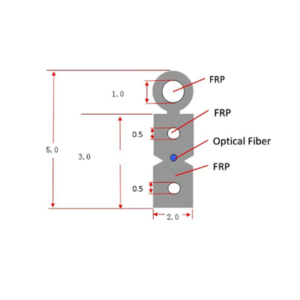 CABLE DROP Dielectrico 2x5mm 1FO, G657A2, FRP